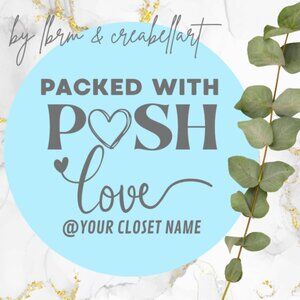 100 Thank you Stickers 2" Hearts